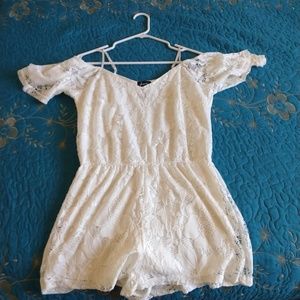 White lace Romper